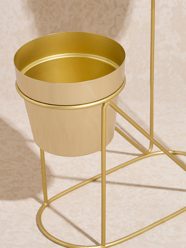 Westside Home Gold Two-Tiered Planter