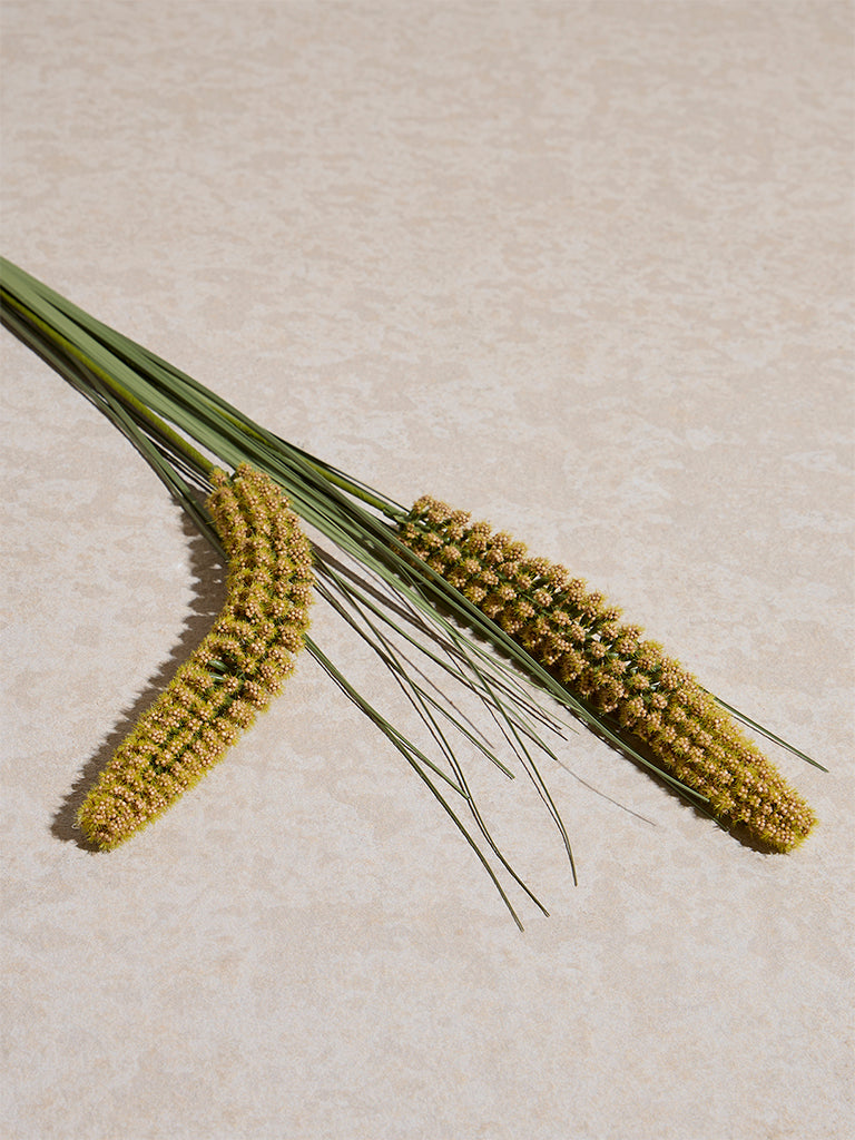 Westside Home Mustard Artificial Corn Grass Plant
