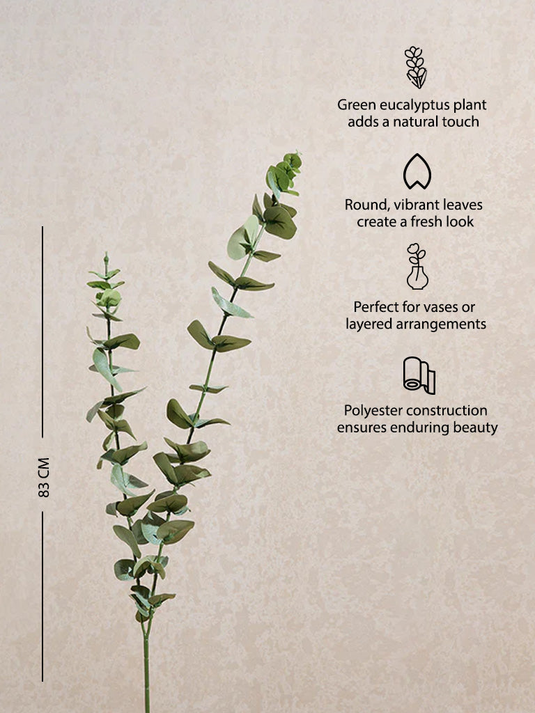 Westside Home Green Artificial Eucalyptus Plant