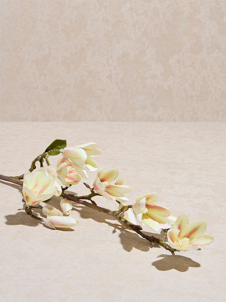 Westside Home Off-White Artificial Magnolia Flower