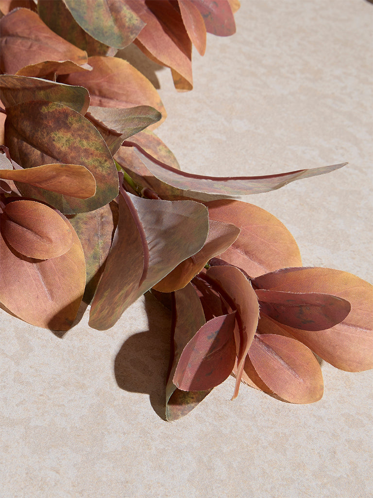 Westside Home Light Rust Artificial Bean Leaf Plant