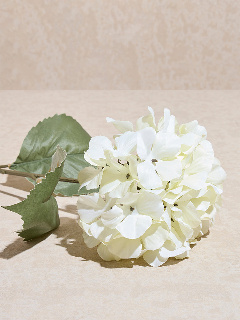 Westside Home White Artificial Hydrangea Flower