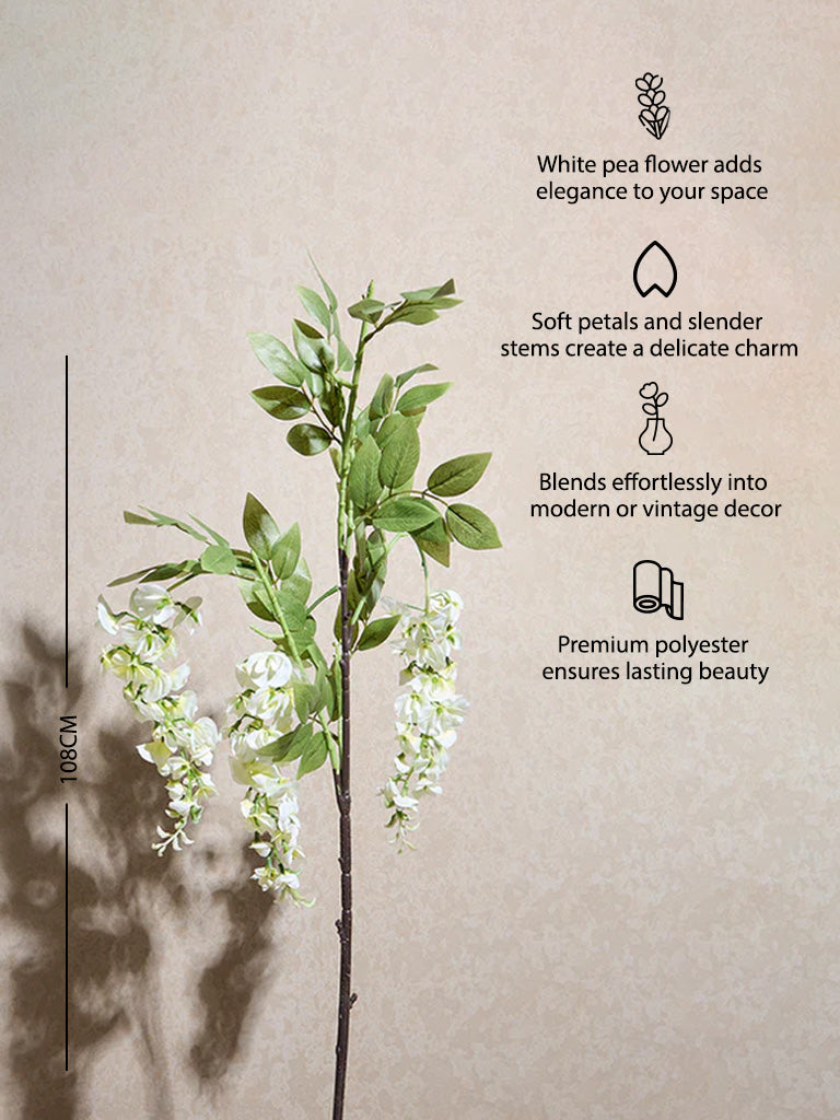 Westside Home White Artificial Pea Flower