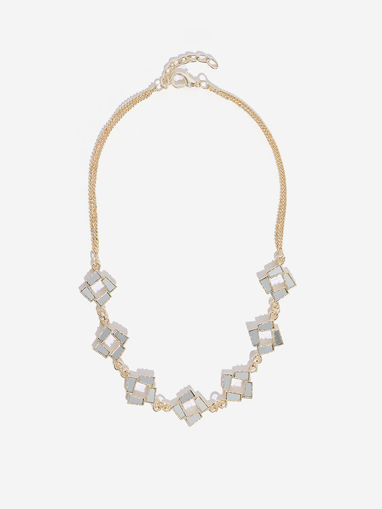 Westside Accessories Gold Mirror-Work Necklace