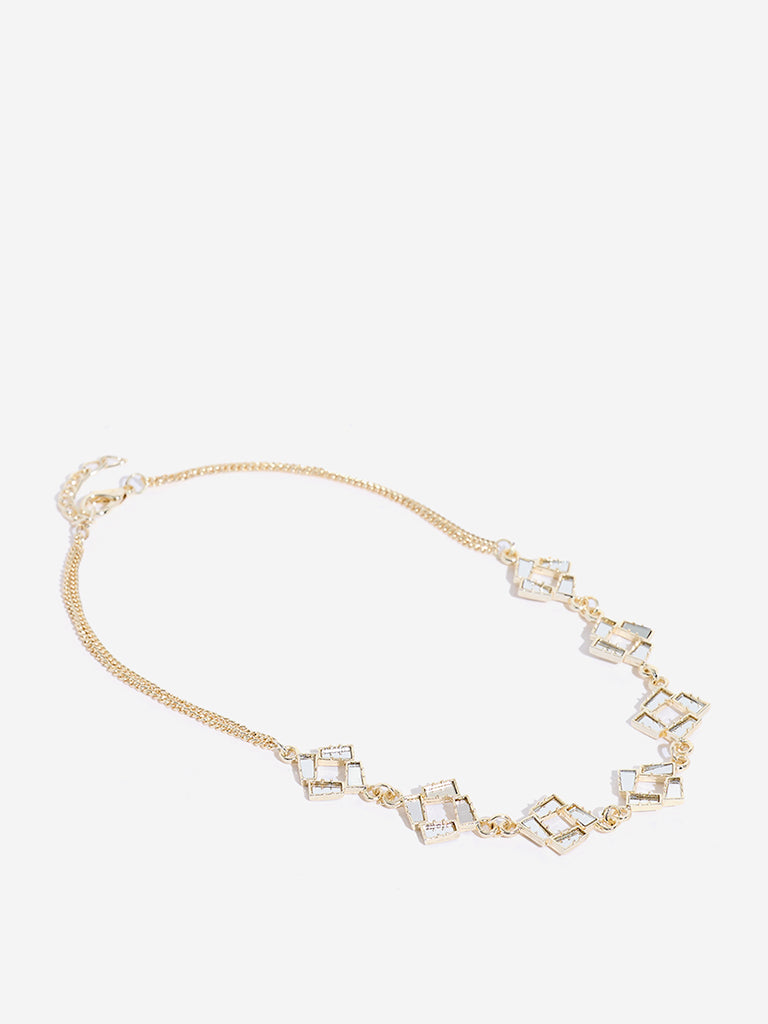 Westside Accessories Gold Mirror-Work Necklace