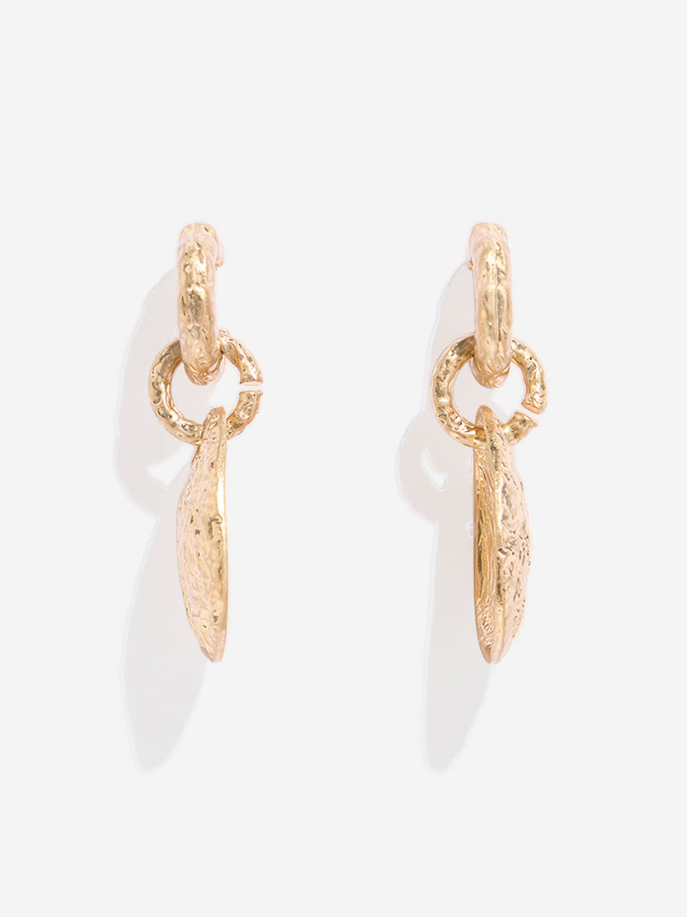 Westside Accessories Gold Chunky Dangler Earrings