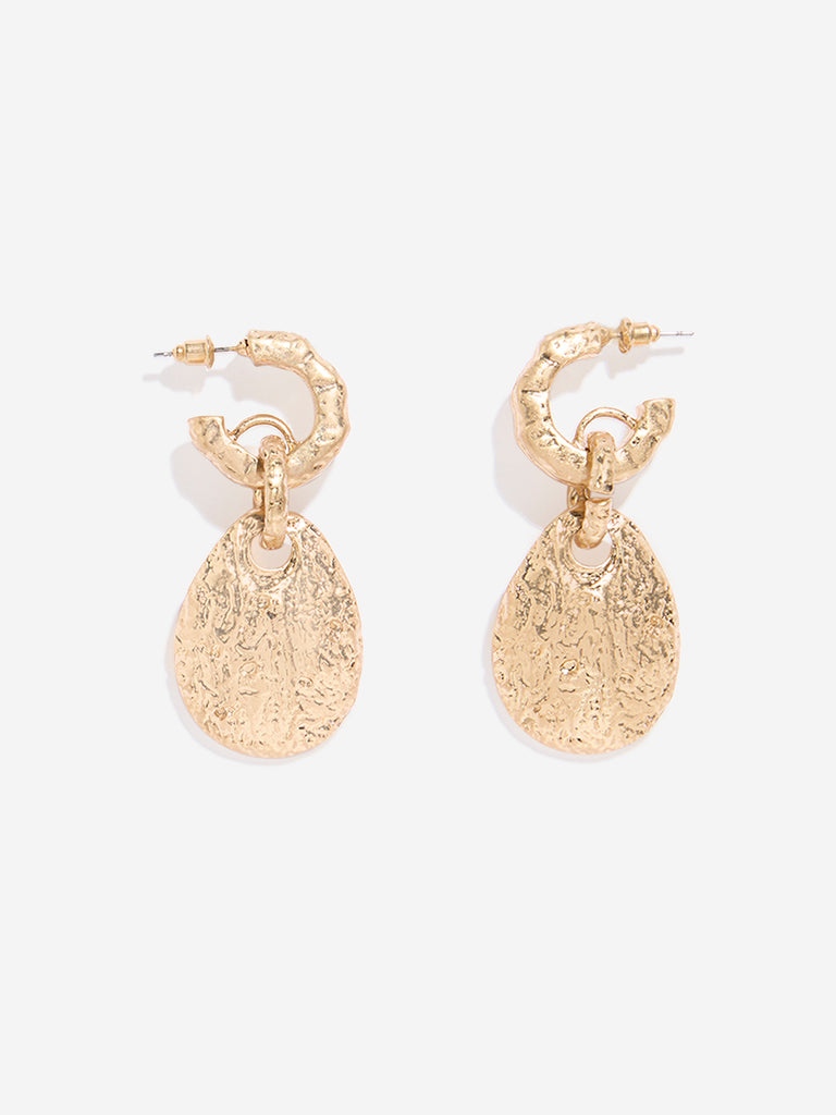 Westside Accessories Gold Chunky Dangler Earrings