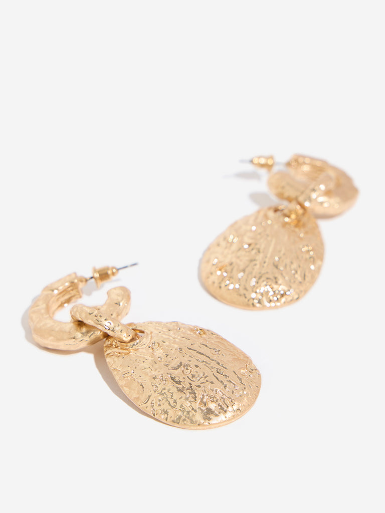 Westside Accessories Gold Chunky Dangler Earrings