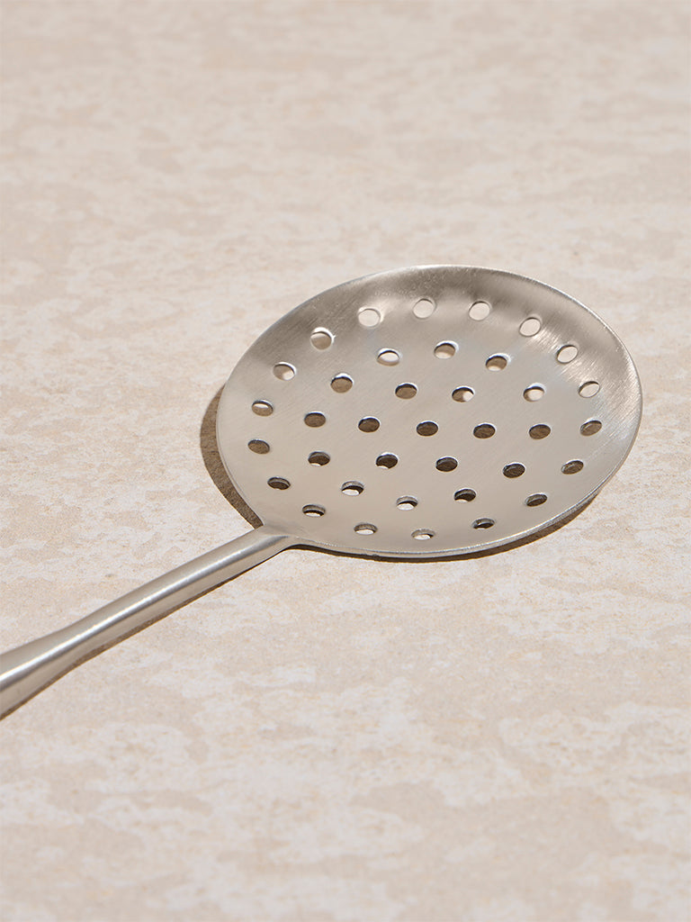 Westside Home Silver Skimmer with Wooden Handle