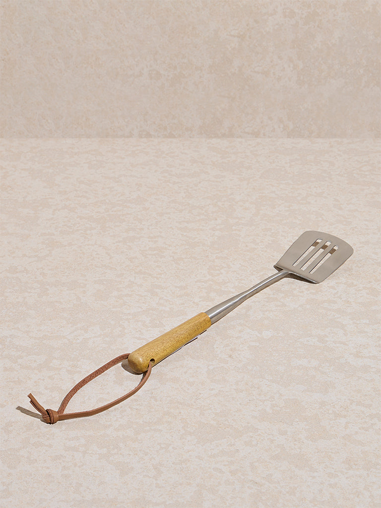 Westside Home Silver Turner with Wooden Handle