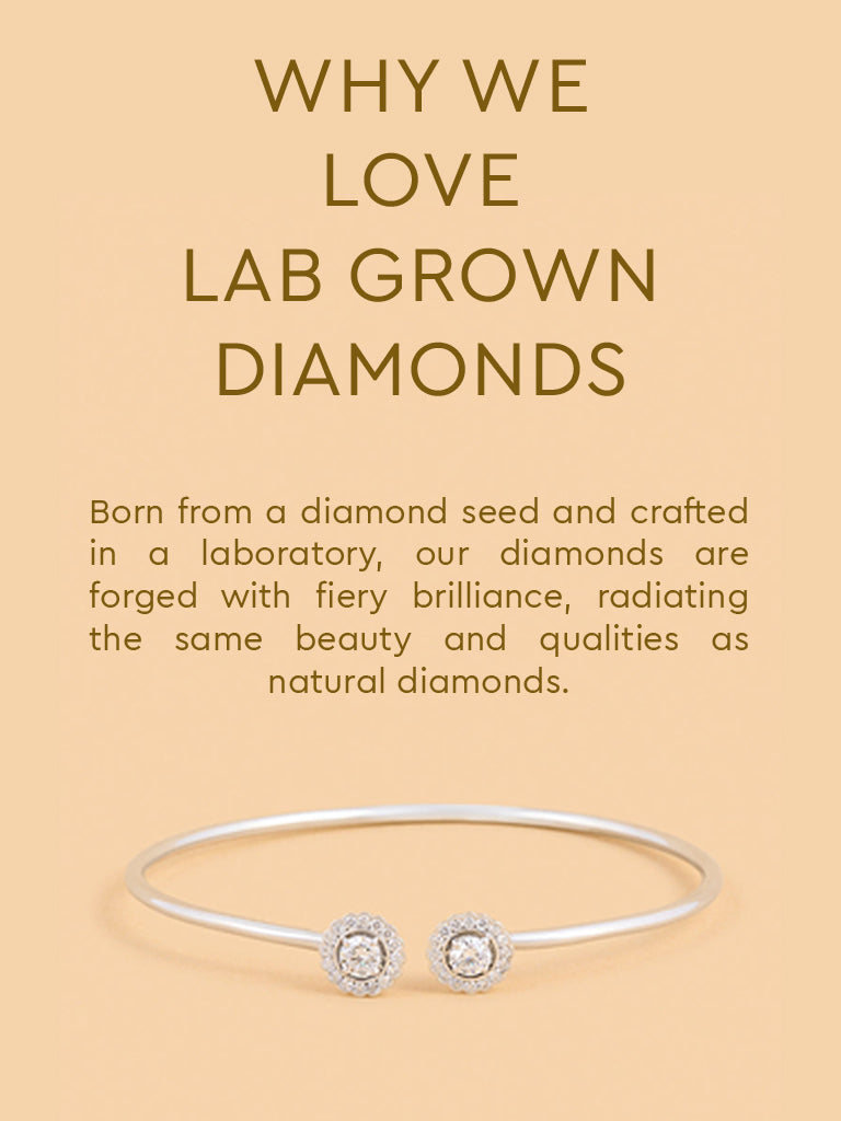 Lumina Solitaire Lab Diamond Bangle Bracelet
