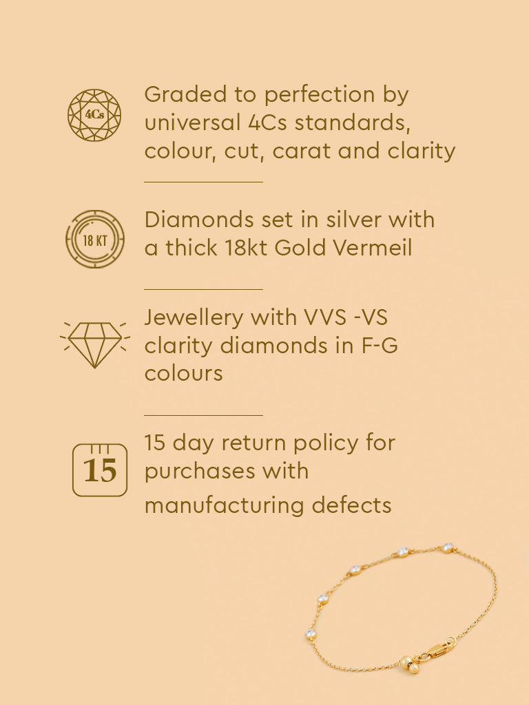 Dazzling Lab Diamond Chain Bracelet