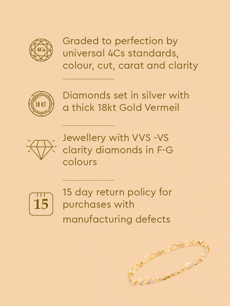 Infinity Link Solitaire Lab Diamond Bracelet