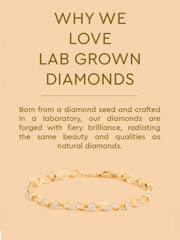 Infinity Link Solitaire Lab Diamond Bracelet