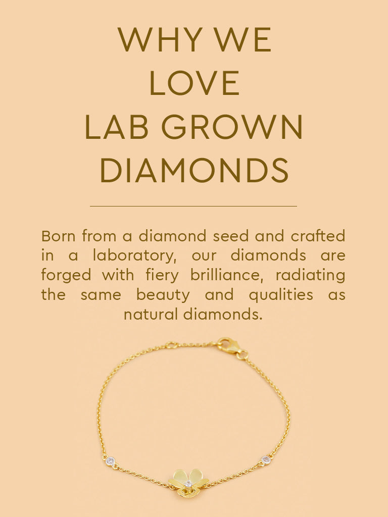 Timeless Floral Lab Diamond Chain Bracelet