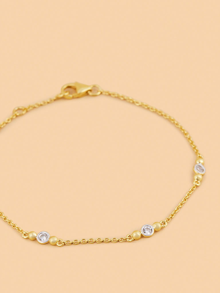 Dainty Lab Diamond Chain Bracelet