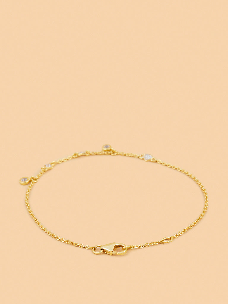 Westside X Pome Star and Heart Lab Diamond Chain Bracelet