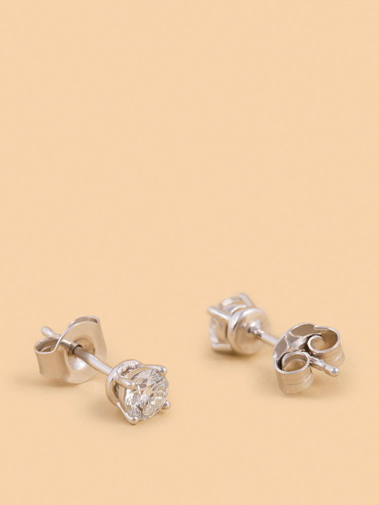 Westside X Pome Classic Round Solitaire Lab Diamond Earrings