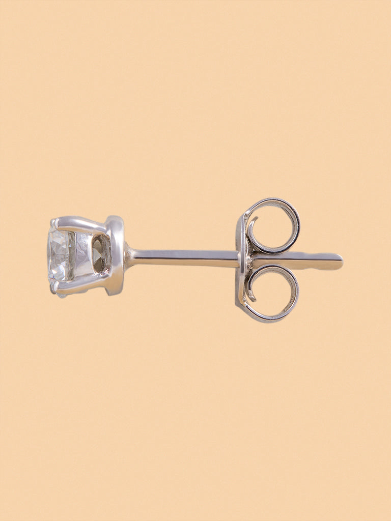 Westside X Pome Classic Round Solitaire Lab Diamond Earrings