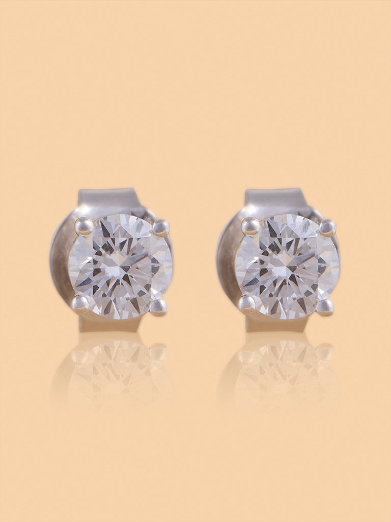 Westside X Pome Classic Round Solitaire Lab Diamond Earrings