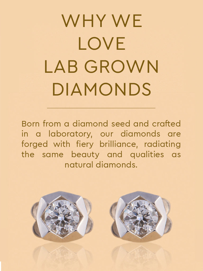 Stellar Solitaire Stud Lab Diamond Earrings