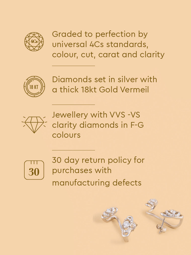 Buy Westside X Pome Oval Dual Loop Lab Diamond Earrings from Westside