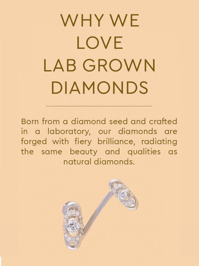 Oval Dual Loop Lab Diamond Earrings