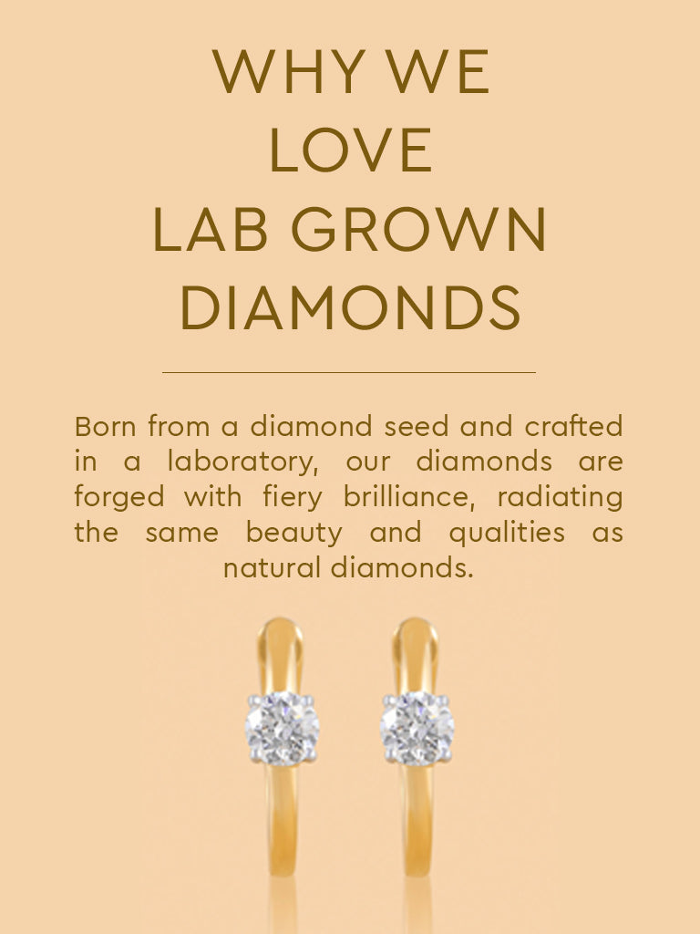 Westside X Pome Hoop Solitaire Earring with Lab Diamond Accents