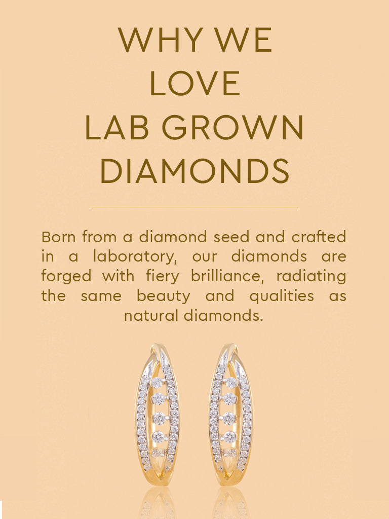 Marquise Hoop Earrings with Lab Diamond Accents