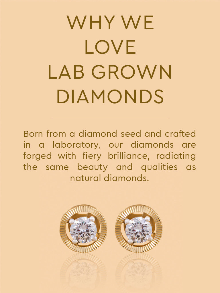 Round Halo Solitaire Lab Diamond Earrings