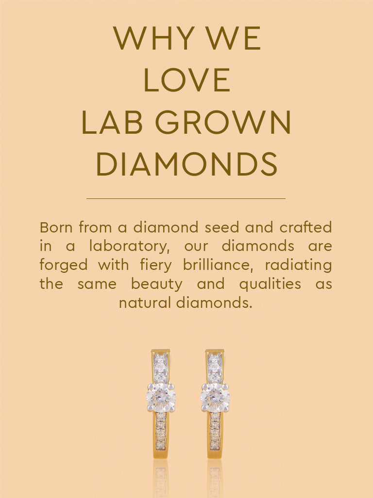 Westside X Pome Teardrop Hoop Earrings with Lab Diamond Solitaire