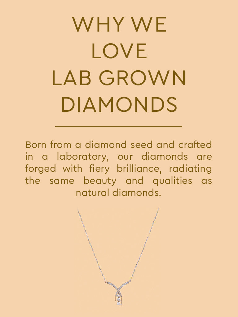 Timeless Lab Diamond Drop Pendant Necklace
