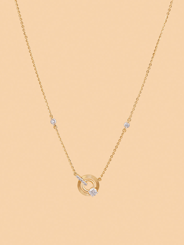 Westside X Pome Dual Circle Lab Diamond Pendant Necklace