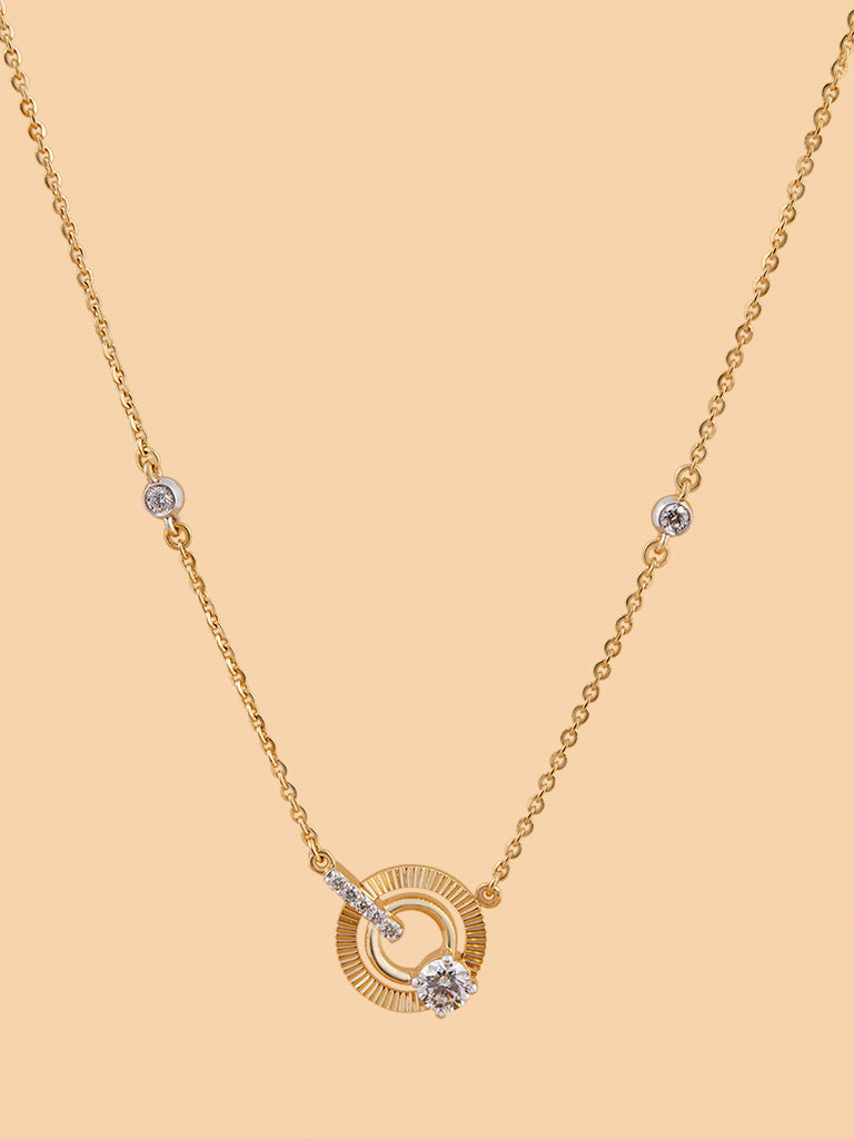Westside X Pome Dual Circle Lab Diamond Pendant Necklace