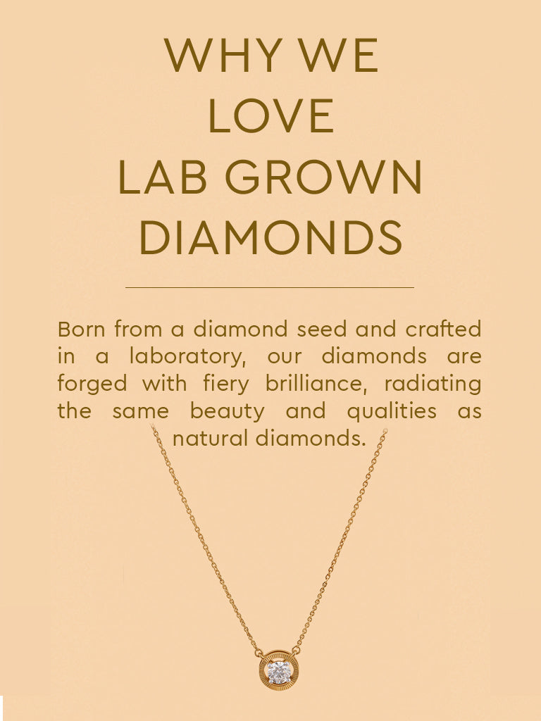 Westside X Pome Round Halo Solitaire Lab Diamond Pendant Necklace