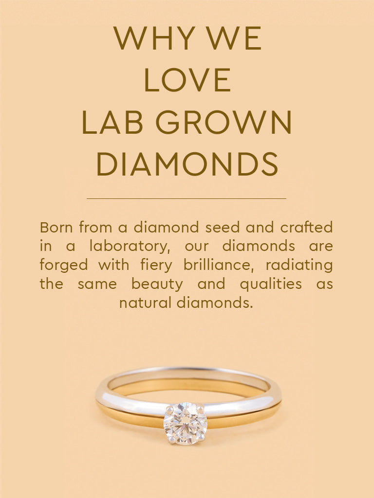 Classic Dual Tone Solitaire Lab Diamond Ring