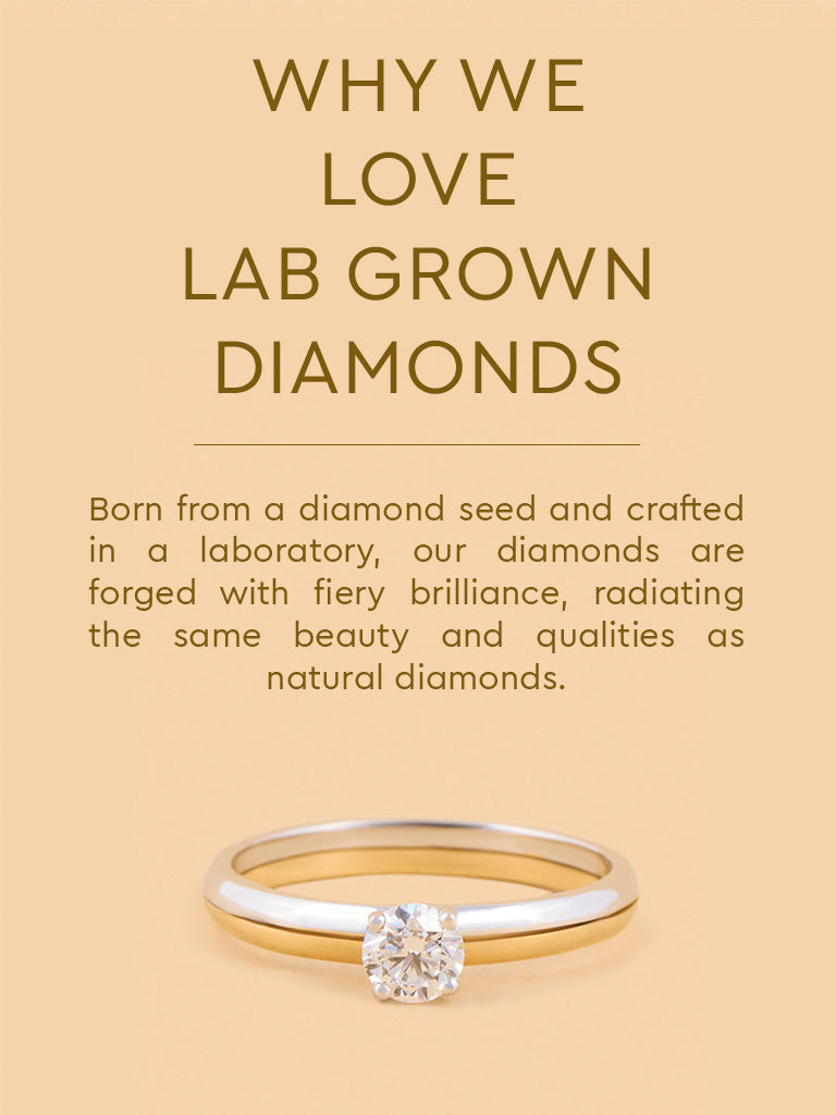 Classic Dual Tone Solitaire Lab Diamond Ring