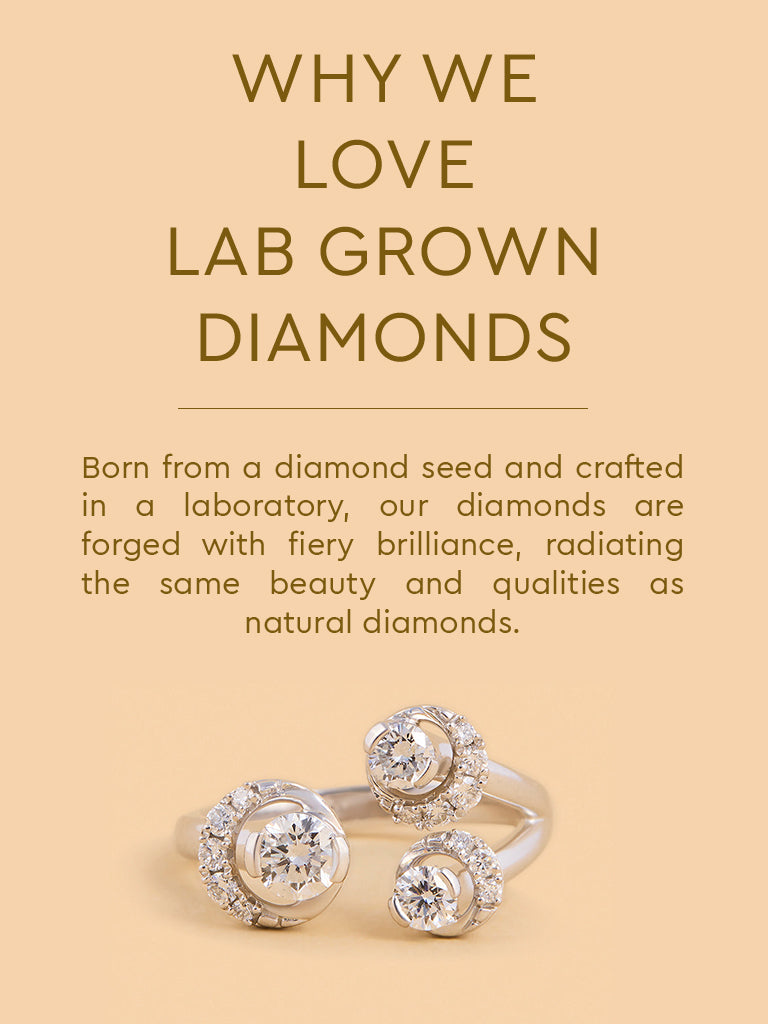Triple Cluster Lab Diamond Ring