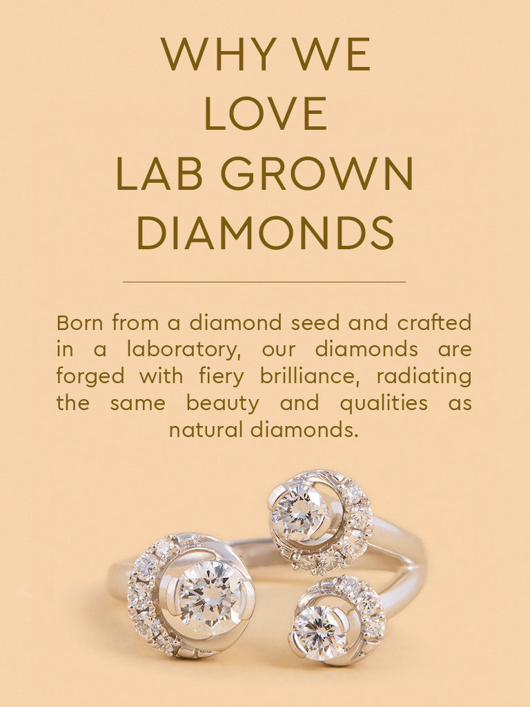 Triple Cluster Lab Diamond Ring