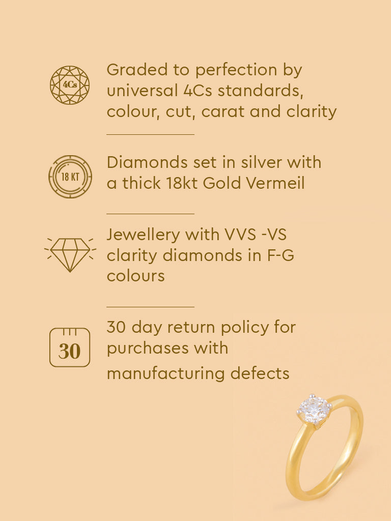 Brilliant Solitaire Lab Diamond Ring