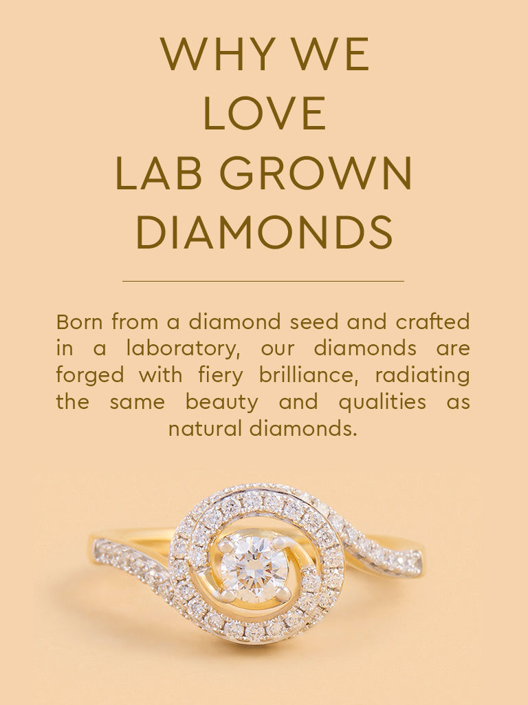Spiral Swirl Solitaire Lab Diamond Ring