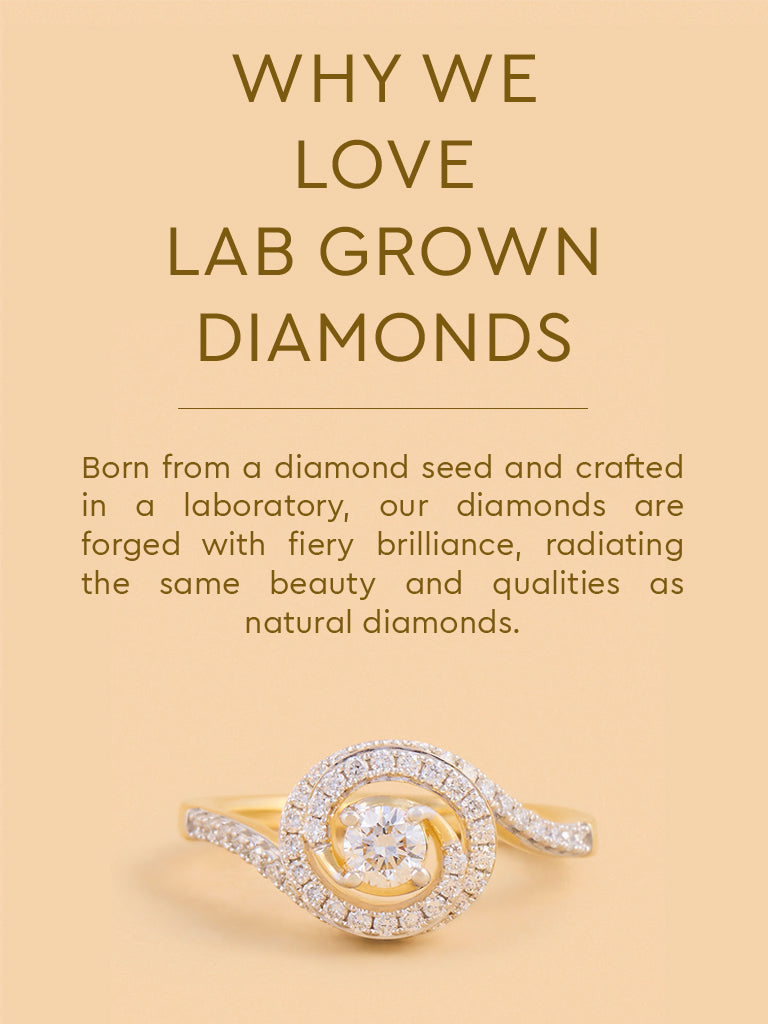 Spiral Swirl Solitaire Lab Diamond Ring
