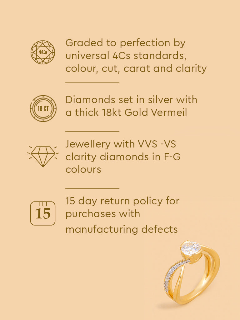 Solitaire Twist Lab Diamond Ring
