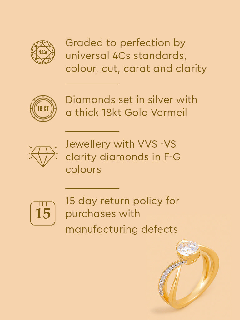 Solitaire Twist Lab Diamond Ring