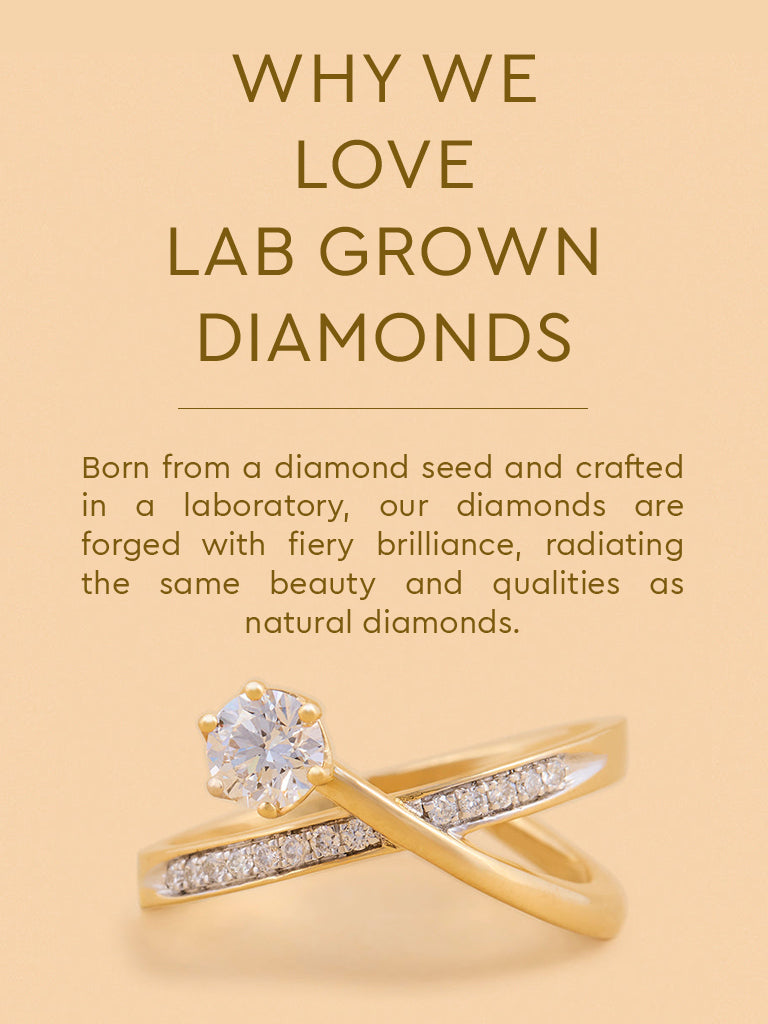 Westside X Pome Classic Comet Solitaire Lab Diamond Ring