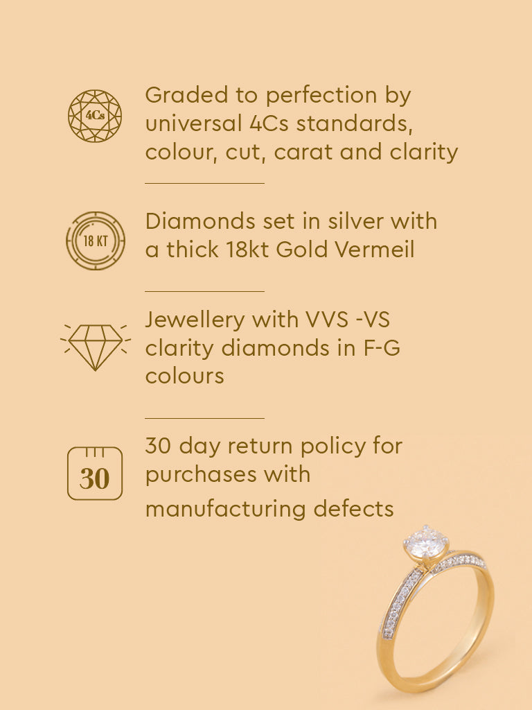 Radiant Round Lab Diamond Solitaire Ring