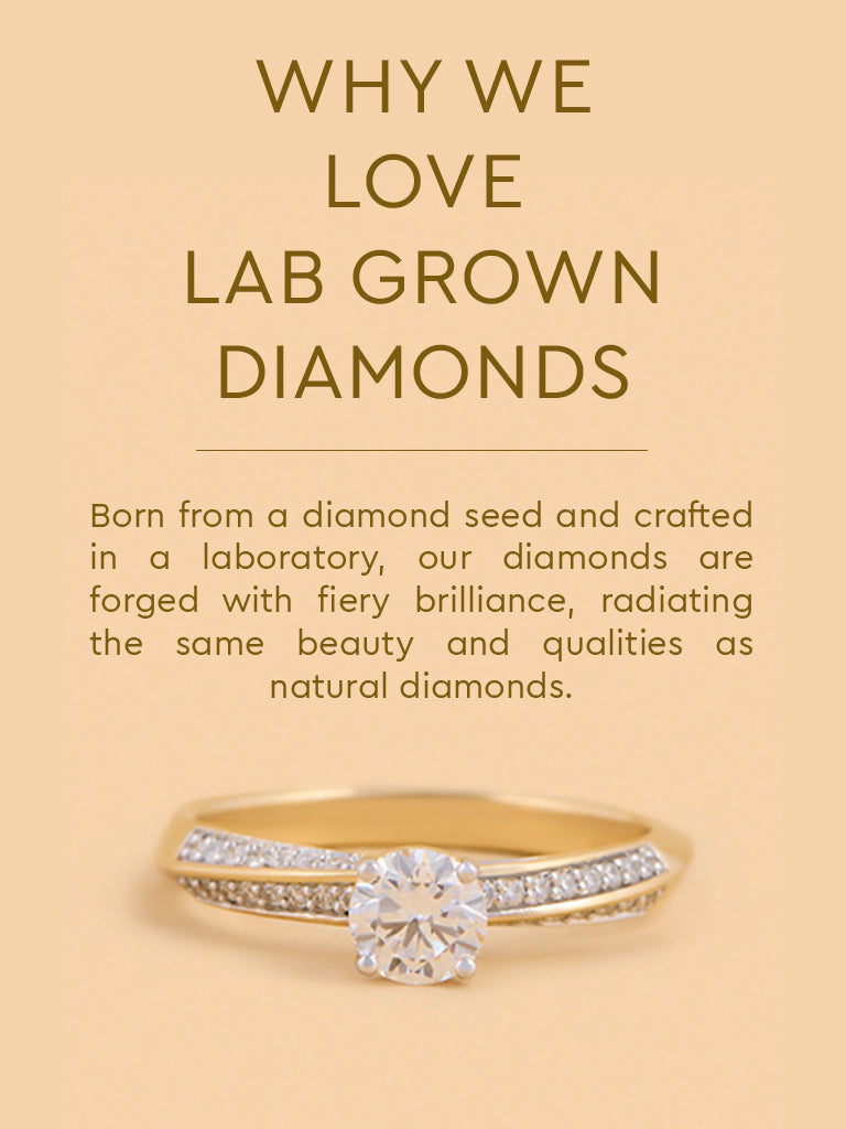 Radiant Round Lab Diamond Solitaire Ring