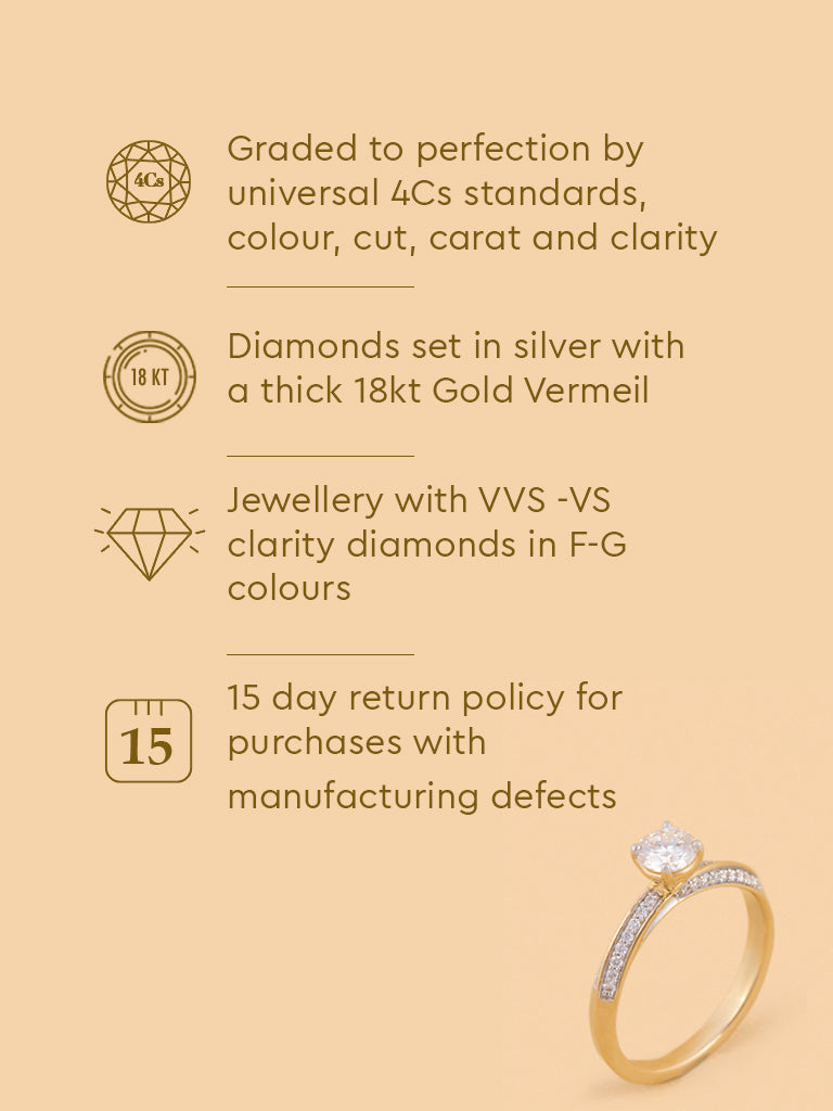 Radiant Round Lab Diamond Solitaire Ring