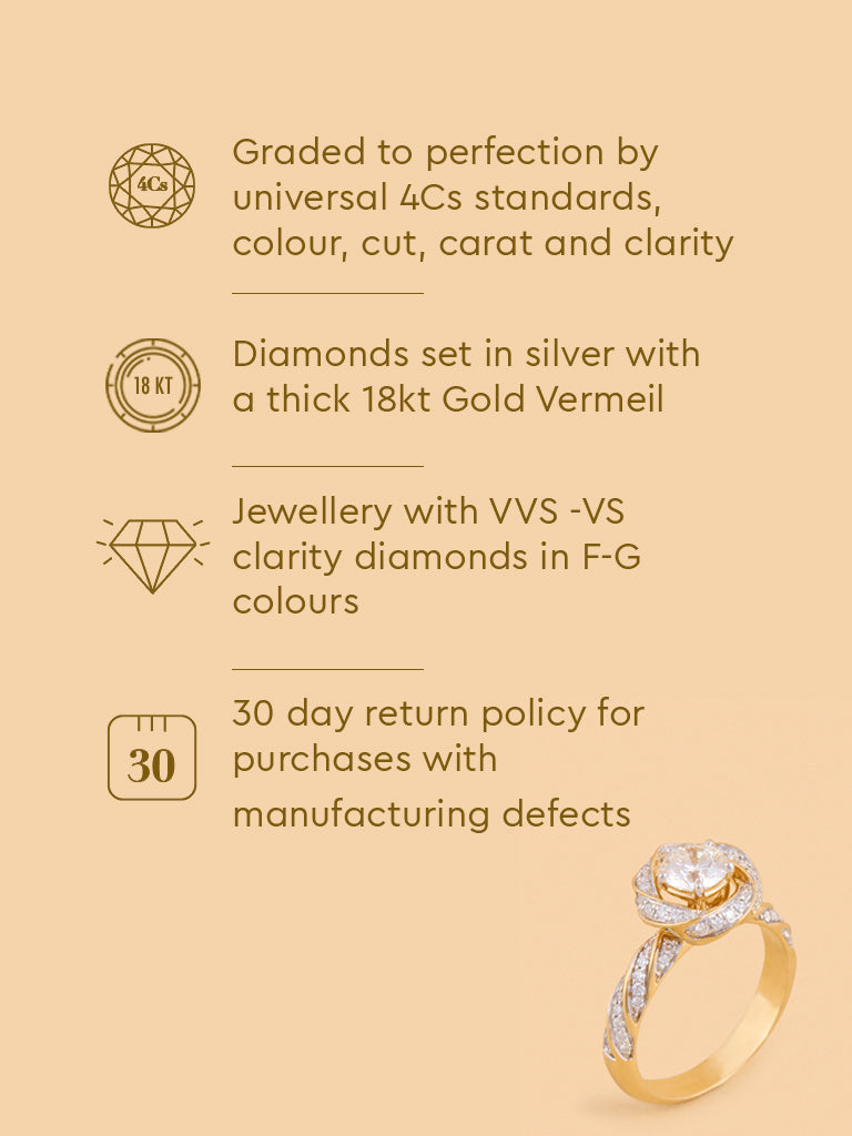 Infinity Solitaire Lab Diamond Ring