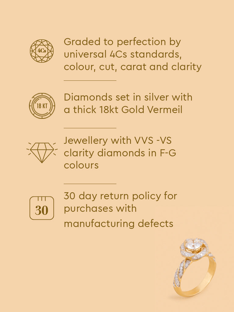 Westside X Pome Infinity Solitaire Lab Diamond Ring